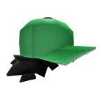 Green Monochrome Adventure Trainer Hat with Hair
