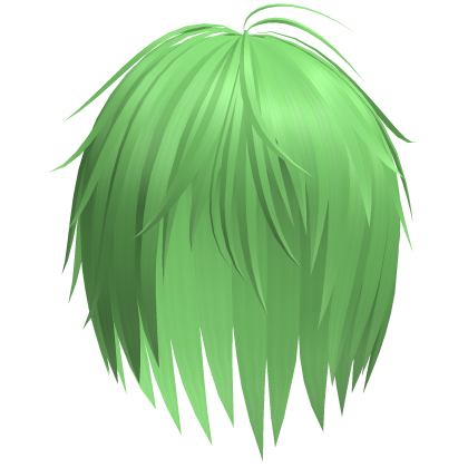 Emo Messy Razor Cut Layered Hair (Green)