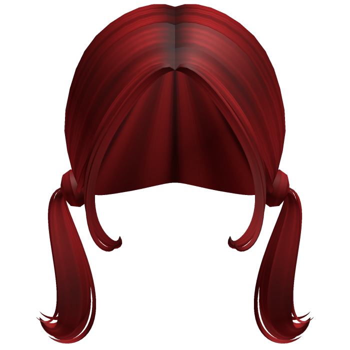 -',ৎ Mini Preppy Low Pigtails in Red