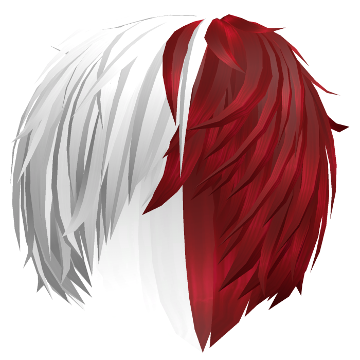 messy red&white cute vampire emo anime boy hair