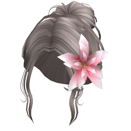 Y2K Summer Strandy Bun w/ Flower (Ash Blonde) Roblox item