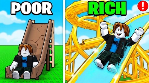 [W4]🌊 Climb waterslide and slide🌊 