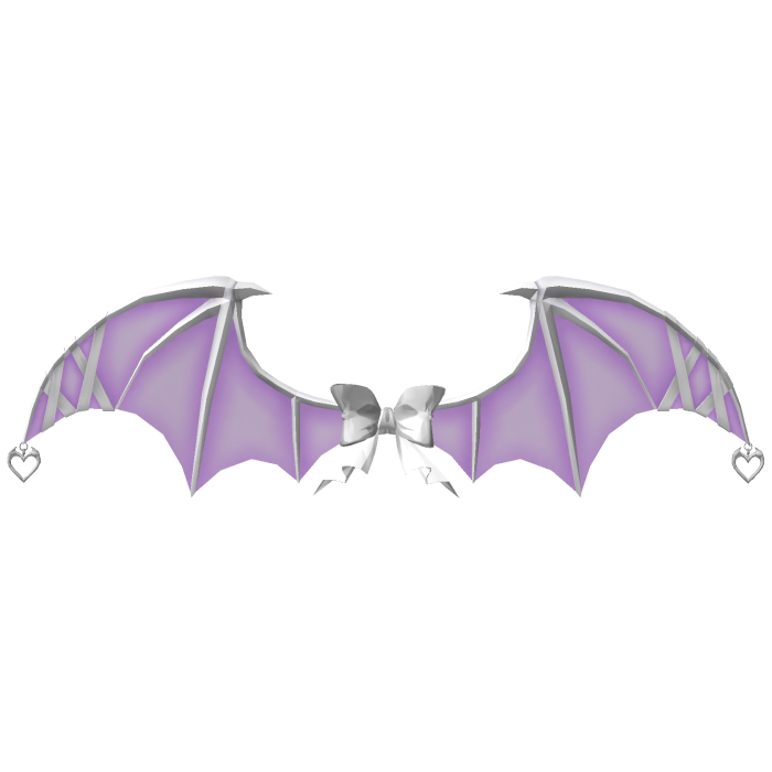 Bat Imp Ribbon Lace Wings - Pastel Purple White