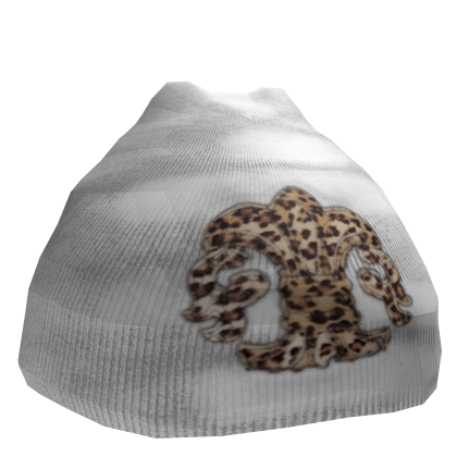 White CashMere Fleur Beanie Roblox item