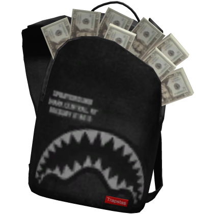 Black Sprayground Money Backpack  Back