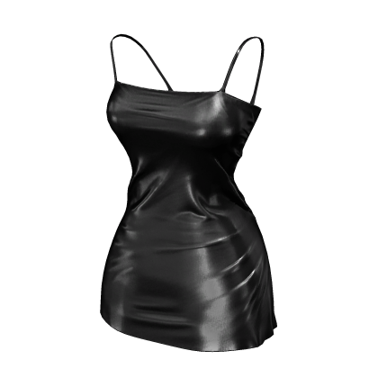 Black Latex Mini Dress thumbnail