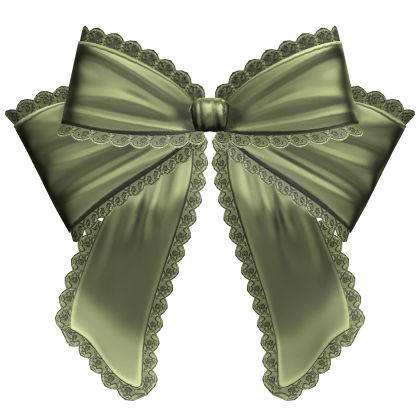 Green Ruffled Hair Bow Roblox item