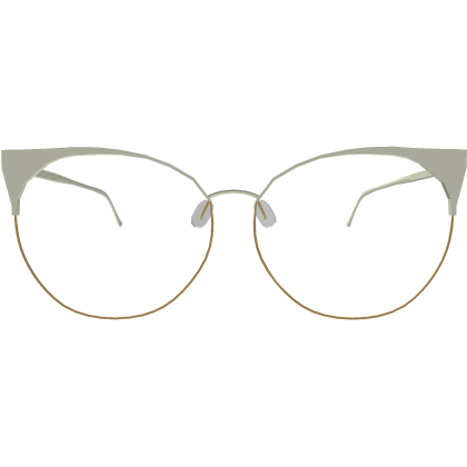 Cute White Cat-Eye Glasses