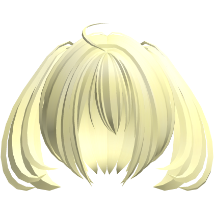 2000s moe short fluffy side ponytails yellow