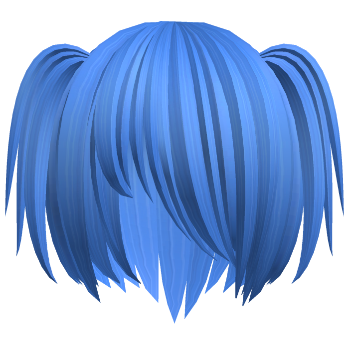 ノ_< blue shy messy scene bob