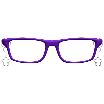 purple star chain nerd glasses