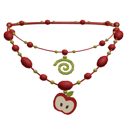 ♡ Igari Red & Green Apple Charmed Necklace
