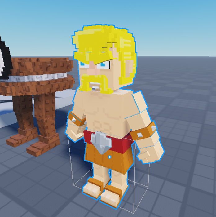 Low Poly Barbarian Model with Animations preview 1