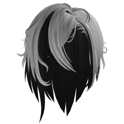 Y2k Emo Vamp Hair - White x Black Roblox item