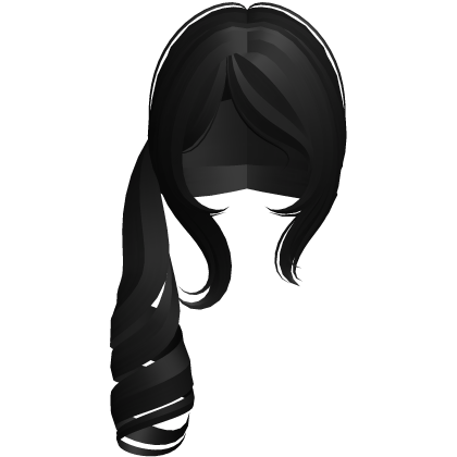 ♡ cute curly side ponytail moe (black)