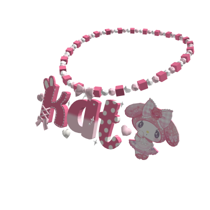♡ ⸝⸝ kat | pink my melody beaded necklace ˚ Roblox item
