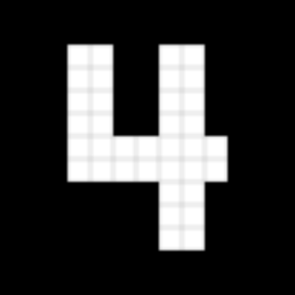 Number 4 (Pixel Art) Roblox decal