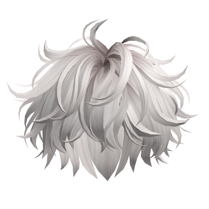 Silver Messy Fluffy Boy Hair