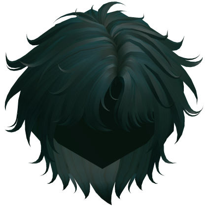 Teal Fluffy Messy Korean Idol Hair