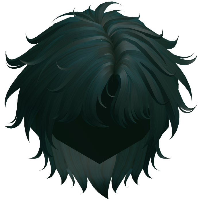Teal Fluffy Messy Korean Idol Hair
