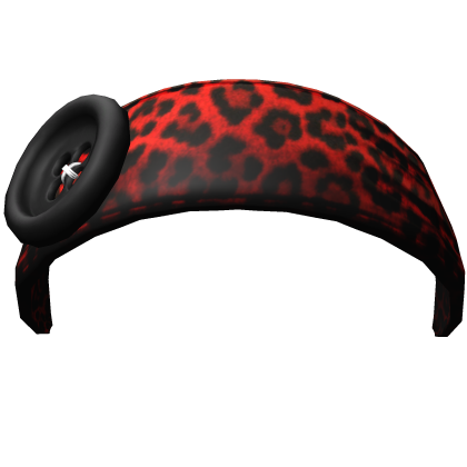 2000s Red Gyaru Cheetah Button Headband Roblox item