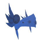 Azure Starry Winged Helmet