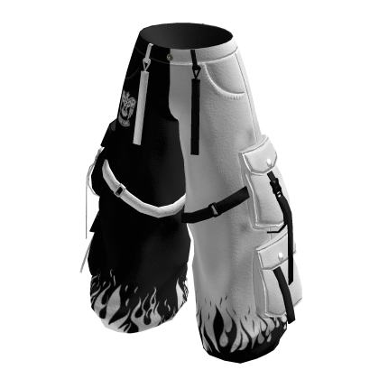 Celana Cargo Hitam Putih RAZOR FAMS Roblox catalog item