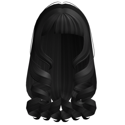 Soft Curly Long Hair (Black) Roblox item