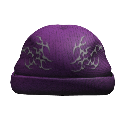 Purple Y2K Streetwear Beanie Roblox item