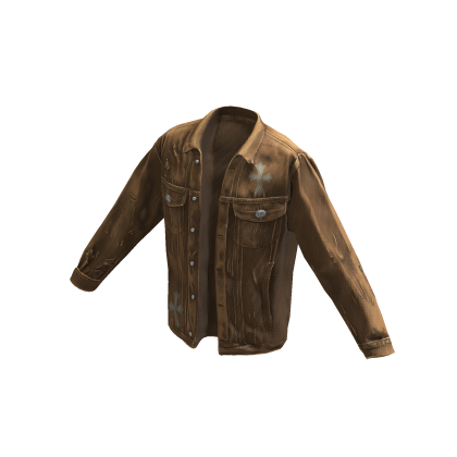 Cross Denim Jacket Brown