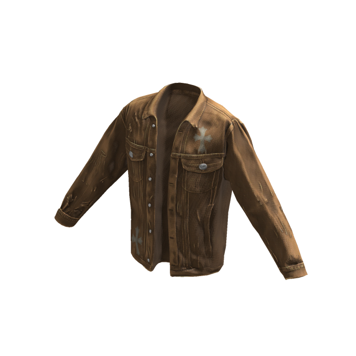 Cross Denim Jacket Brown
