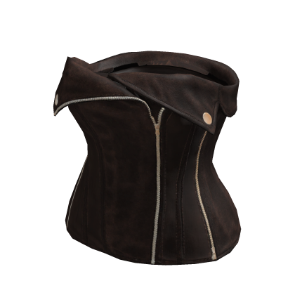 Brown Leather Tube Top