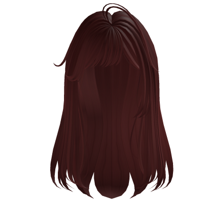 Long Wispy Awry Hime Cut (Red) Roblox item