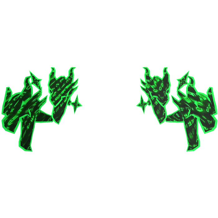Green Hacker Cartoony Demon Dragons