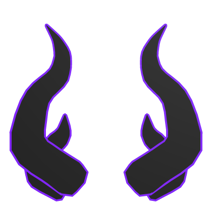 Purple Cartoony Devil Horns Roblox item
