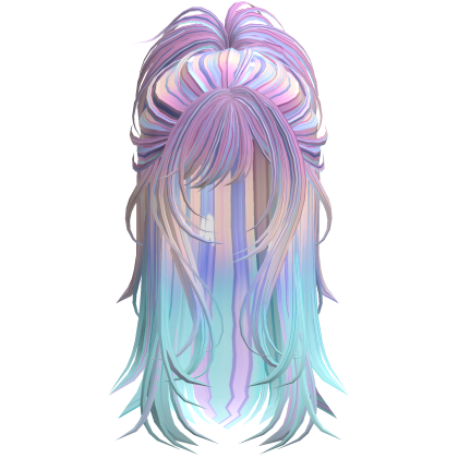 Wolfcut Spikey Half Up Diamond Ombre