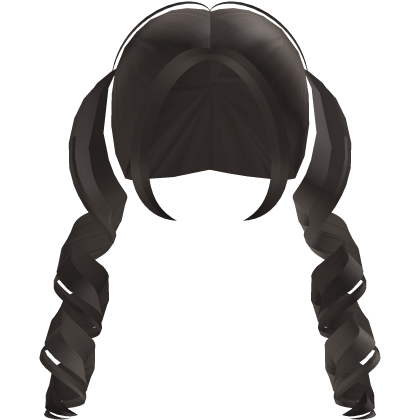 Long Cute n Curly Pigtails in Ash Brown Roblox item