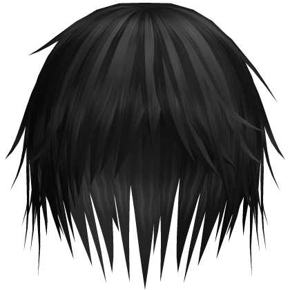 Black Vkei Emo Messy Spiky Hair  Roblox item