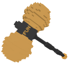 Golden Pixel Rubber Hammer