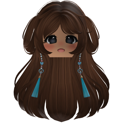 cute fluffy cat hair emo y2k (Brown) Roblox item