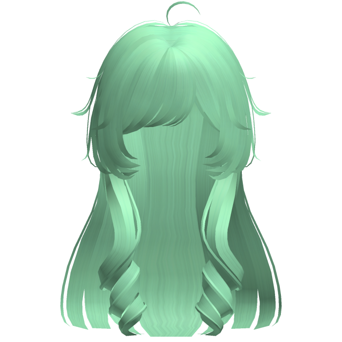 green sweet cutecore layered hair