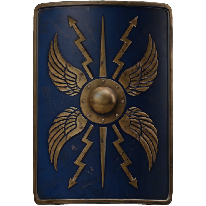 Blue Roman Back Shield