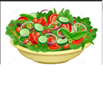Salad and potato