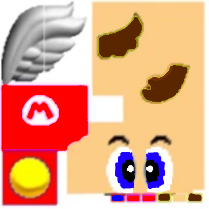 og mario texture for super mario 64 model Roblox decal