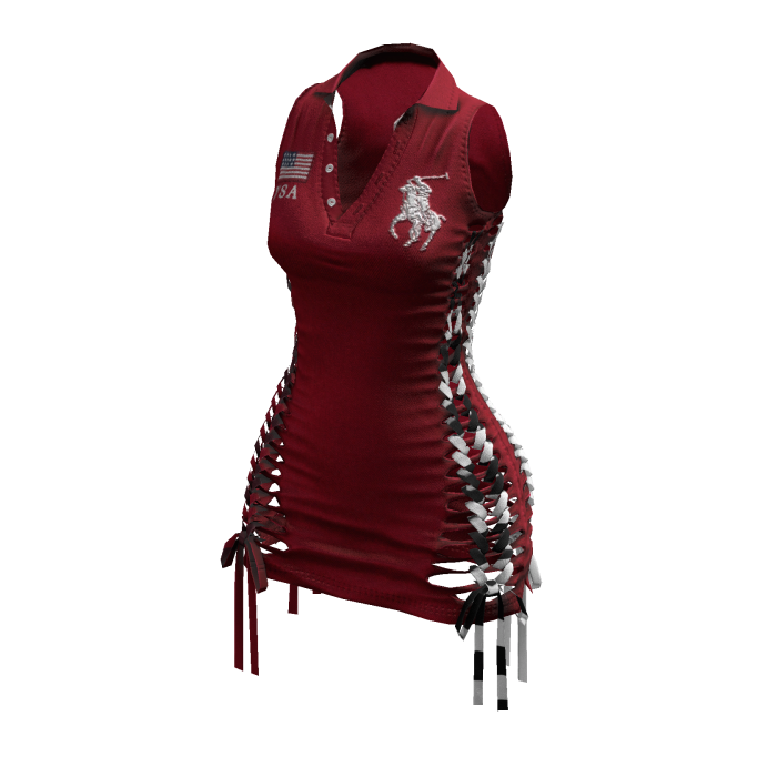 Braided Cutout Sleeveless Polo (United States)