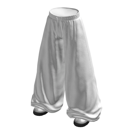 White Sweatpants Sneakers Baggy Tracksuits Joggers thumbnail