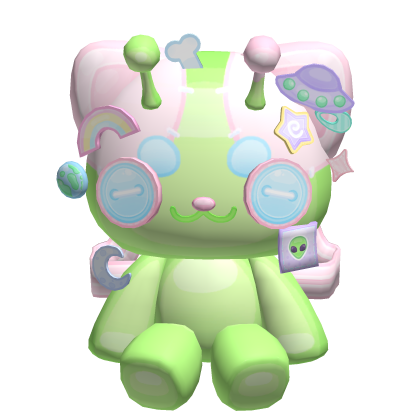 ♡ Cute alien zombie kitty backpack Roblox item