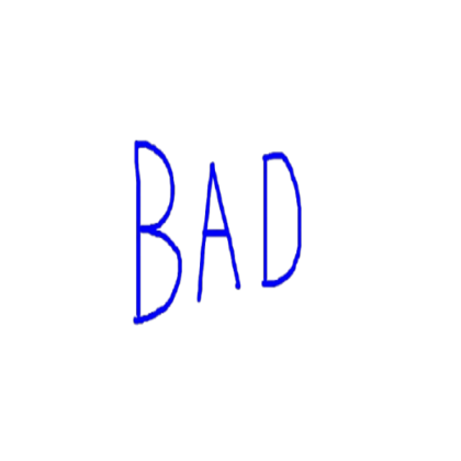 BAD (blue) graffiti Roblox decal