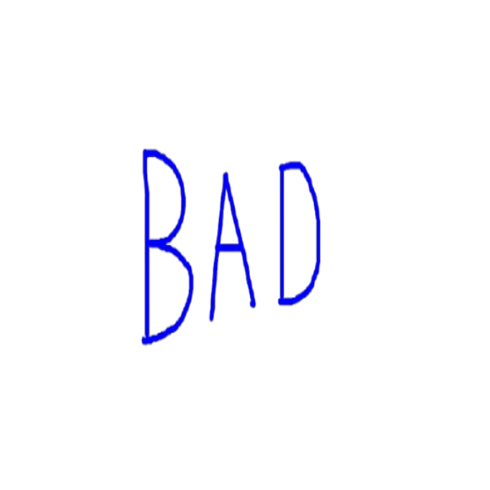 BAD (blue) graffiti Roblox decal
