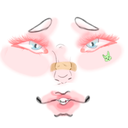 Female kawaii face Roblox decal